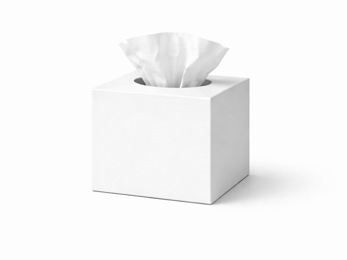 キューブ型ボックスティッシュ